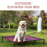SUDDUS Elevated Dog Bed Waterproof Outdoor, Portable Raised Dog Bed, Dog Bed Off the Floor, Dog Bed Easy Clean Indoor or Outdoor Use, Medium, Red