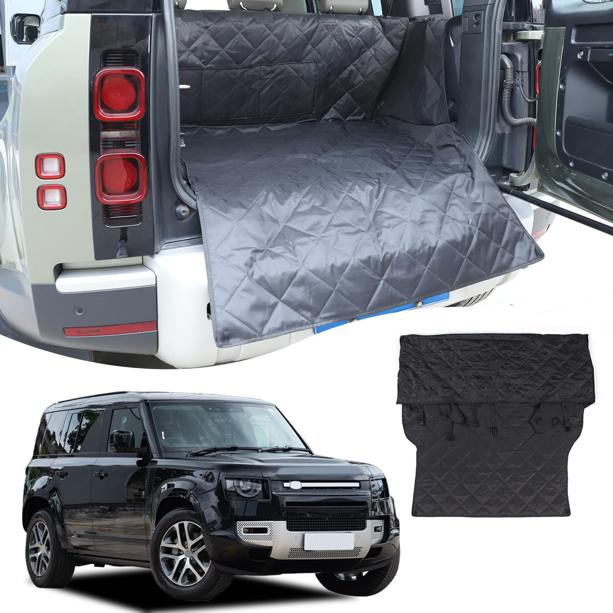 HAPPYHORSE Pet Dog Trunk Cargo Liner Compatible with Land Rover Defender 110 2020-2024 Cargo Cover Waterproof and Non-Slip Dog seat Cover Cargo Liner Area Protector Cover (Style A)