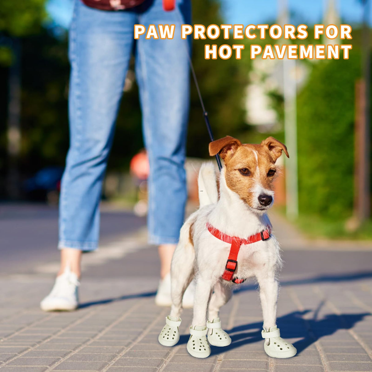 Dog Shoes for Medium Large Size, Breathable Dog Shoe for Hot Pavement, Dog Booties and Paw Protectors, Non-Slip Waterproof Dog Sandals Boots with Reflective for Rain, Summer, Hiking, Snow (Size 9)