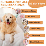 Netrca Lime Sulfur Cream, Mange Treatment Dogs, Ringworm Treatment for Cats & Dogs, Soothes Itchy, Dry, Inflamed Skin, Promotes Hair Regrowth, Low Odor, No Rinse Needed, 2oz