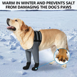 yrenoer Dog Socks & Boots - Waterproof Anti-Licking Paw Protectors with Non-Slip Bottom, Post-Surgery Recovery Sleeves for Wound Protection (Grey, XL)