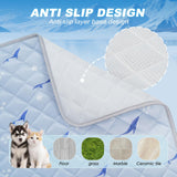 Velvopet Dog Cooling Mat, Cooling Mat for Dogs, Breathable Dog Bed with Non-Slip Design, Portable & Washable Pet Pad for Indoor, Outdoor, Crate, Summer Cat Bed, Cool Pet Pad, Gel-Free, 39"x58"