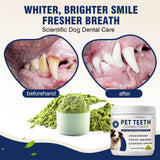 Dental Powder for Dogs Dog Teeth Cleaning Products Dog Tooth Cleaning Powder with Probiotics for Dogs Bad Breath Treatment Plaque and Tartar for Small Medium and Large Pet Dental Cleaner 120 Grams