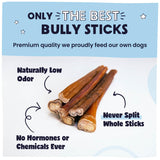 Pawstruck Natural 5-8" Bully Sticks for Dogs - Best Long-Lasting, Rawhide-Free, Low Odor Dental Chew Treat - Healthy Single Ingredient, 100% Real Beef - 8 oz Bag - Packaging May Vary