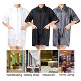TopTie 3 Pack Nylon Salon Hairstylist Smock Barber Haircut Jacket, Dog Pet Grooming Work Shirt Uniform with Zip Closure
