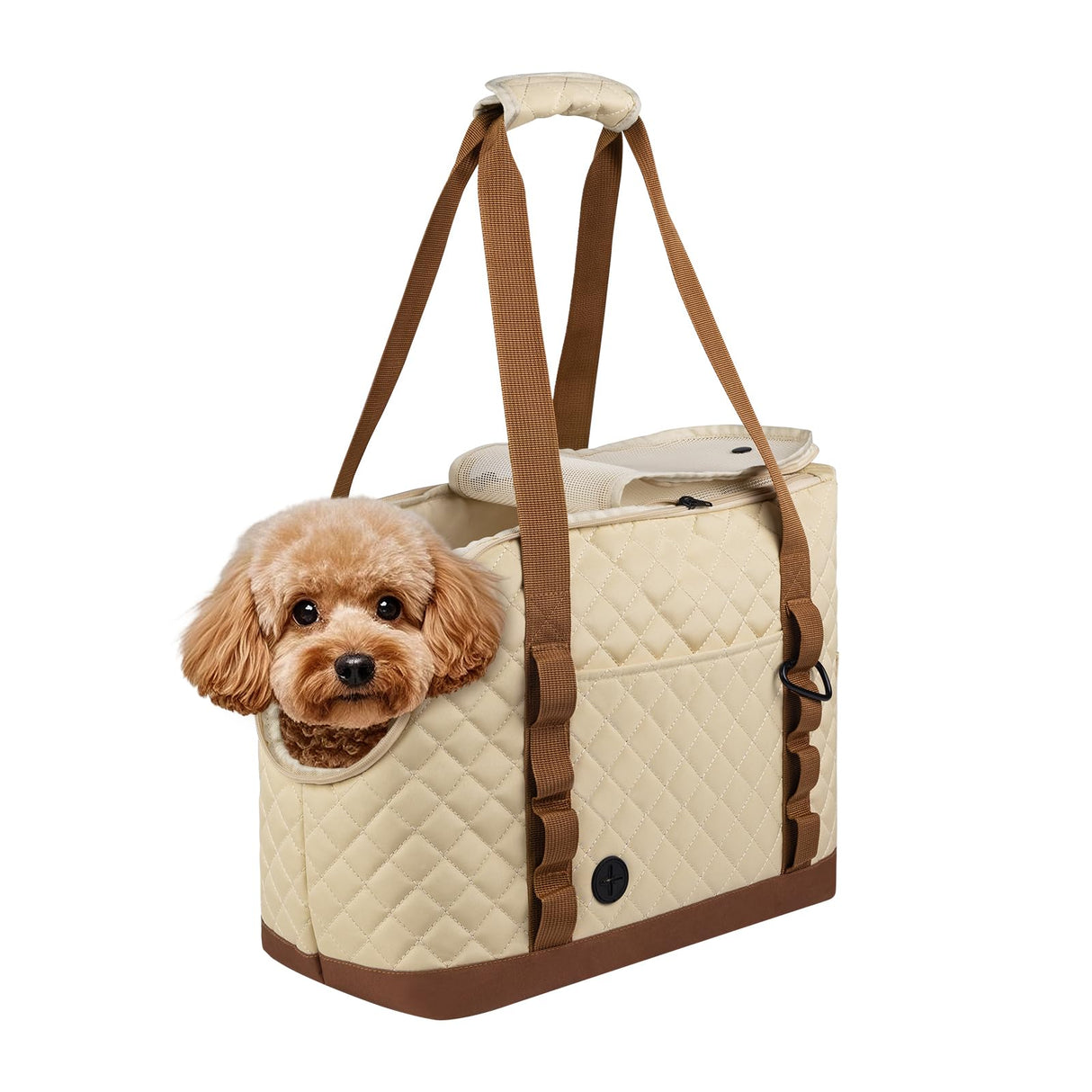 Dog Purse Carrier for Small Dogs, Soft Sided Pet Carrier with Pockets, Foldable Dog Carrier Purse for Puppy, Rabbit, Cat, Washable Breathable Pet Carrier, Dog Carrier Bag for Outdoor Shopping Travel