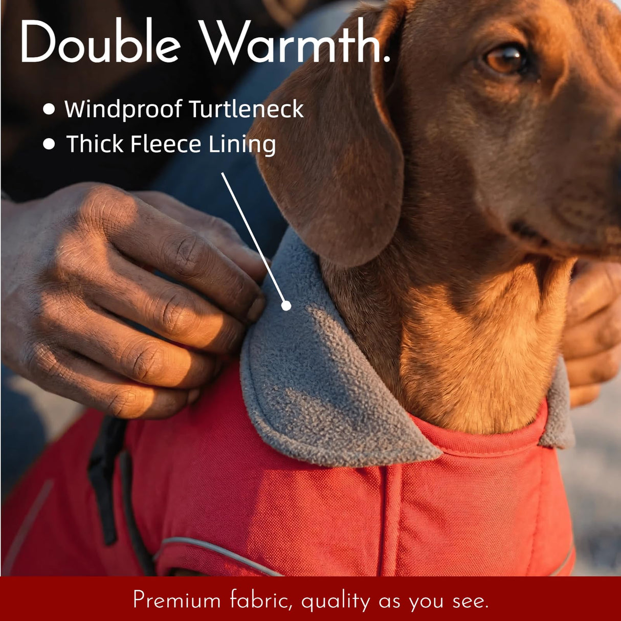 Tiny Dachshund Coat with Warm Fleece Lining, Mini Weiner Vest Jackets, Waterproof & Windproof Wiener Winter Clothes, Outdoor Clothes for Small Dachshunds Puppy, Boys & Girls Long Back Dogs(Red, XS)