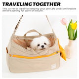 ONECUTE Soft and Comfortable Pet Carrier and Business Backpack with Strong Support - Ideal for Business, Travel, and Outings with Small Dogs and Cats (Kahki,15.7" L x 5.5" W x 9.8" H，up to 16lbs