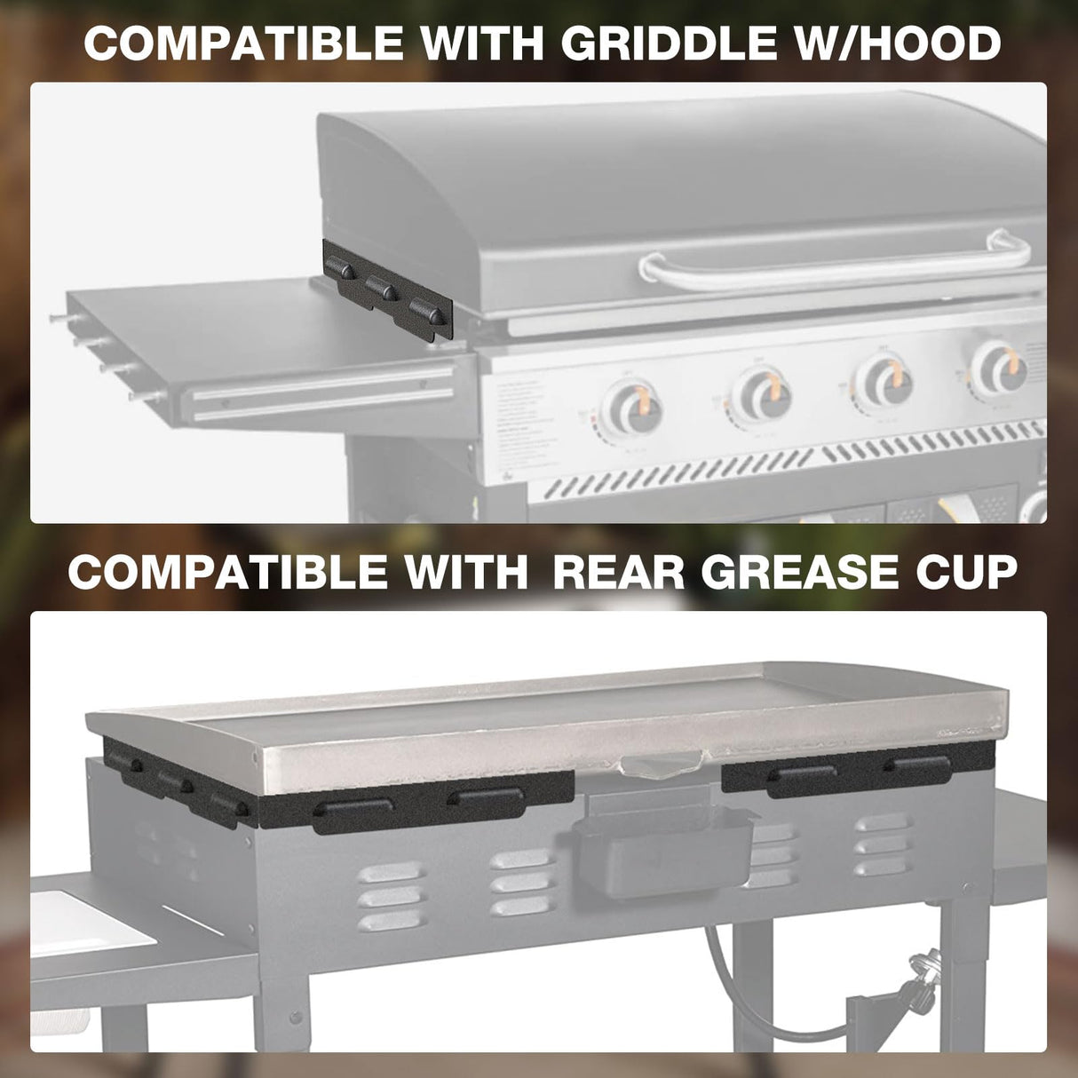 Upgraded Wind Guards for Blackstone 36” Griddle, Blackstone Griddle Accessories Fit for Black stone Grill, 5015 Magnetic Stainless Steel Wind Screens Protect Flame Hold Heat, Compatible with Hood