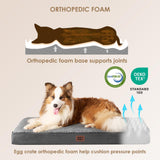 EHEYCIGA Orthopedic Medium XL XXL Dog Beds for Medium Large Extra Large Dogs with Removable Washable Cover for Crate,Grey, 36 * 27 * 3.5 inches