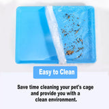 Niwaes 50Pcs Large Rabbit Cage Liner Disposable Bunny Cage Liner Bag 34'' X 22''- Clear Elastic Pet Toilet Film Small Animal Tray Covers for Bunnies Ferrets Chinchillas Birds - Leak Proof & No Mess