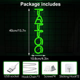 Green Tattoo Neon Sign Tattoo Wall Decor Neon Light Dimmable Tattoo Led Sign Beauty Salon Neon Sign, Custom Shop Neon Sign Man Cave Led Sign USB Business Neon Sign