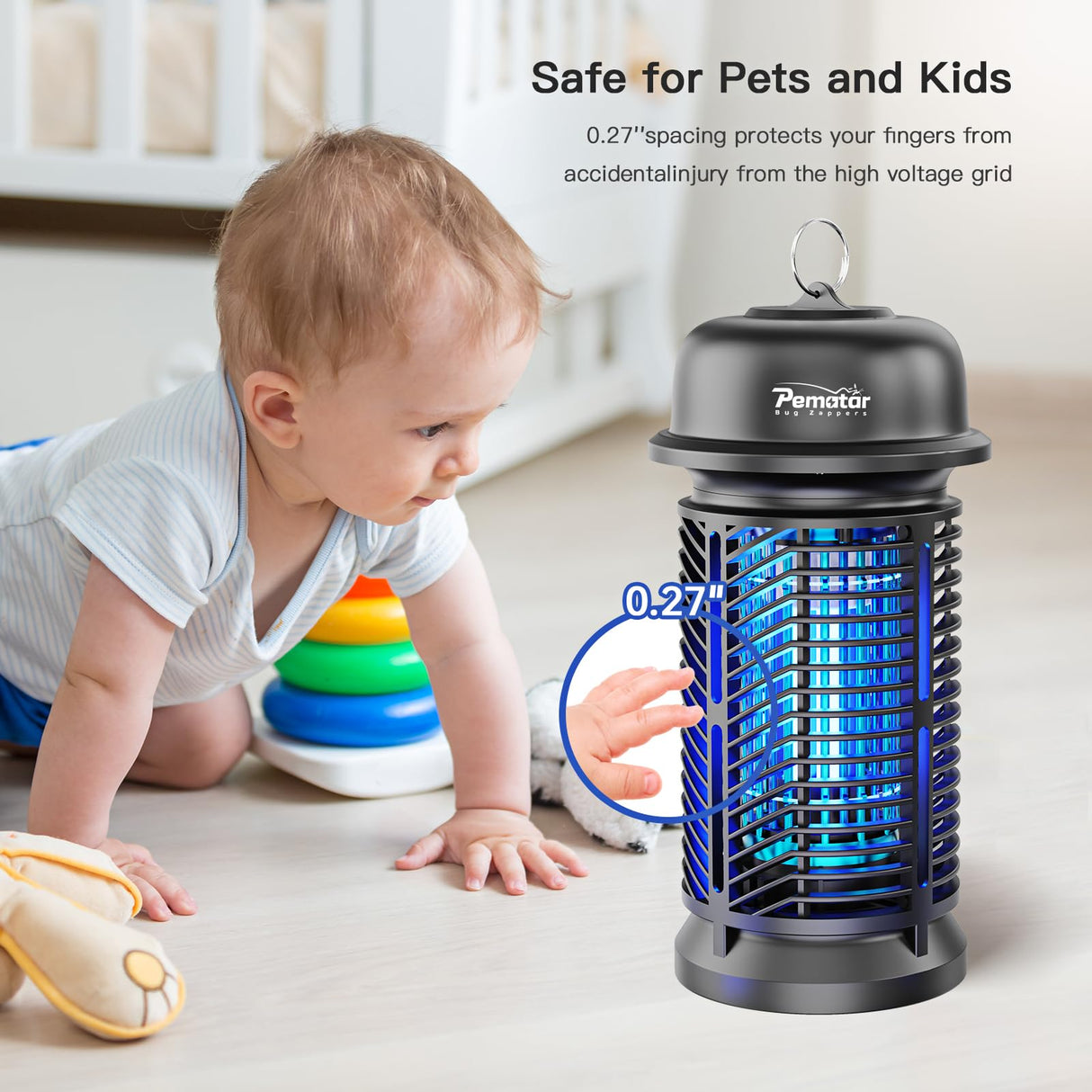 Electric Bug Zapper,4200V/20W High Power Voltage Mosquito Zapper,IPX4 Waterproof Fly Trap,Insect Zapper Outdoor for Camping,Backyard,Patio and Garden