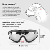 LESYPET Dog Helmet and Goggles, Large Dog UV Protection Pet Sunglasses Motorcycle Helmet, Adjustable, Riding and Driving, Black