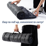 GNarbor Rollup Camping Outdoor Dog Bed,Portable Dog Travel Mat with Carry Handles for Medium Large Dogs Waterproof Washable Pet Pad,42 * 28”Dark Blue