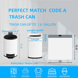 120 Counts 1.6 Gallon Mini Drawstring Trash Bags, Small Garbage Bags, Code a fit 4.5-8 Liter, 1.2-2 Gal, White Trash Bin Liners for Home Office Kitchen Bathroom Bedroom