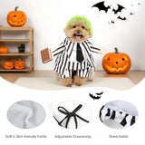 DELIFUR Dog Halloween Funny Costume - Pet Adorable Fantacy Clothes Cat Cosplay Apparel Dress Up for Cat and Small Dog Funny Outfit Adjustable (Suit, X-Small)