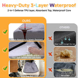WAYIMPRESS XXL Dog Bed for Large Dogs, Waterproof XXL Dog Crate Pad with Orthopedic Egg Crate Foam Reversible & Washable Cover, Egg Crate Foam, Anti-Slip, 47" x 29", Gray