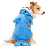 NACOCO Pet Shark Costume Clothes, Cute Christmas Dog Apparel Outfit for Large Dogs, Fall and Winter (Blue, 3XL)