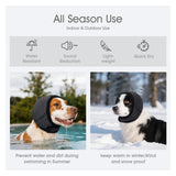 AuraPaw Dog Snood Ear Protectors,Dog Ear Cover,Adjustable Dogs Ears Muffs Noise Protection,Dogs Ears Defenders,Pet No Shake Head Wraps for Ear Hematoma Grooming Firework Force Drying,Grey,S