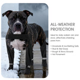 AuraPaw Dog Boots with Suspenders for Rainy & Snowy – Reflective & Waterproof & Adjustable Snow Booties, Dirt-Proof & Anti-Slip Shoes for Small Dogs, Outdoor Paw Protectors, Black, Size S
