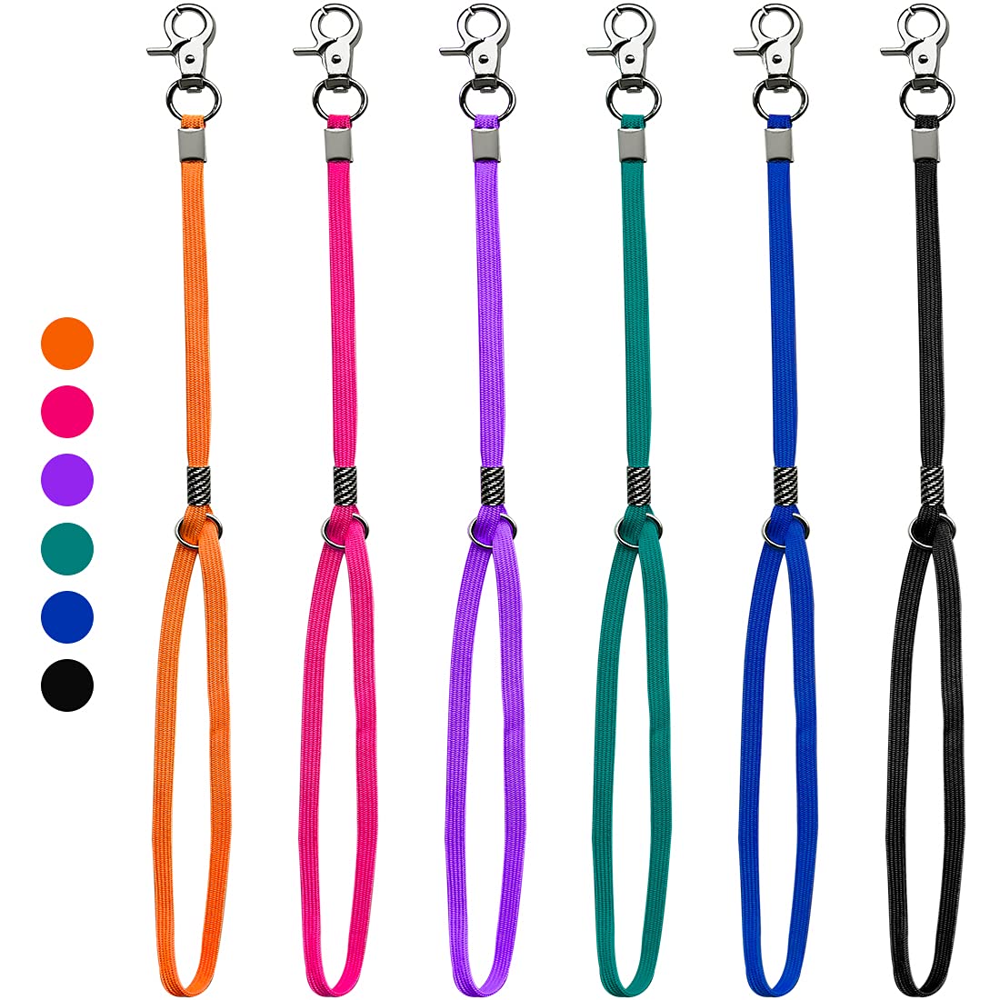 Pet Dog Grooming Loop, Nylon Restraint Noose Adjustable Fixed Dog Cat Safety Tether Straps Dog Grooming Supplies for Pet Grooming Table Bathtub - 6 Pack / 6 Color
