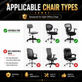 DIVA EN CAMINO DEC Water-Resistant Stretchable Desk Office Chair Seat Cushion Covers - Universal Spandex Computer Chair Slipcover - Removable Washable Cushion Protectors for Dogs, Cats, Black