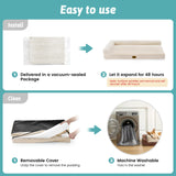 COZY KISS Orthopedic Dog Bed for Medium Small Size Dog, Dogs Crate Bed, L Shaped Foam Anti-Slip Bottom Pet Cat Sofa with Washable Removable Cover, Suitable for Pet Up to 40 lbs, 30x20x6.5 inch, Beige