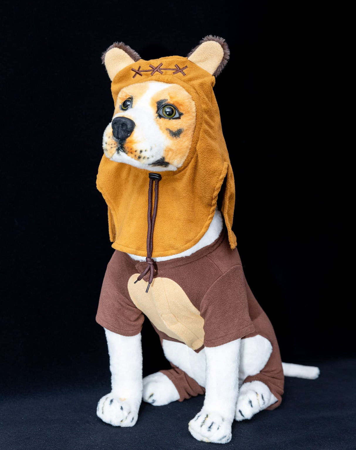 Bear Pet Costume Ears Hat Sweater Furry Clothes Cute Halloween Cosplay Costumes for Small Medium Large Dogs Cats (Large)