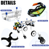 LetPetRun Four-Wheeled Adjustable Dog Wheelchair, Lightweight Mobility Bicycle Trailer for Disabled Pets, Easy to Assemble, Supports Walking and Exercise (XS)