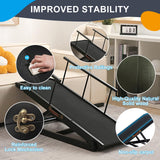 Dog Ramp for Bed and Couch- 5 Height Adjustable Premium Solid Wood Pet Ramp for Small, Medium Dogs, Collapsible Anti-Slip Dog Ramp for Sofa, Couch & Beds (Black, 115)