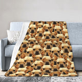 Funnylife Custom Dog Face Blankets 40" x 50" Personalized Pet Photo Blanket for Dog Dad Mom Pet Lover Gifts