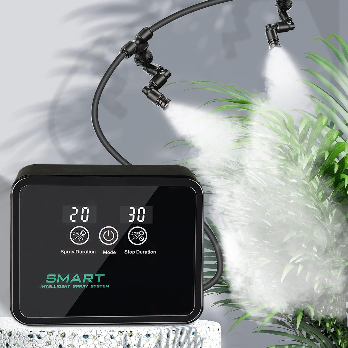 Reptile Humidifiers Smart Misting System, Reptile Mister Automatic with Timer, Terrariums Humidifier with 360°Adjustable Misting Nozzles, Spray Kit for Rainforest Plants Amphibian