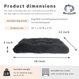 Dog Crate Mat for Dog Cages Black Dog Bed for Small Dogs 18 Inch Dog Crate Bed Washable Dog Mats for Sleeping,Up to 10 lbs Soft and Fluffy Small Dog Bed for Crate Tire Printing Black