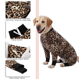 Recovery Suit for Large Medium Dogs After Surgery, Soft Breathable Anti Licking Dog Onesie E-Collar & Cone Alternative, Pet Bodysuit for Preventing Hair Loss Full Cover Wound(XL, Leopard Print)