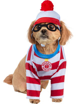 Where's Waldo: Waldo Pet Costume for for Dogs or Cats by Rubies, Medium