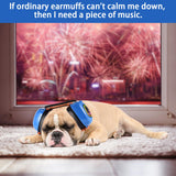 Famikako Dog Music Headphones for Anxiety Relief Fireworks Thunder Noise Blocking Earmuffs with Sound Isolation Calming Classical ASMR Music for Dogs – Pet Ear Muffs (Blue, S)
