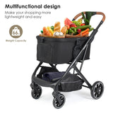 Beberoad Pets T6 Luxury Pet Stroller for Medium Dogs Up to 66lbs or 2 Small Pets – 3-in-1 Dog & Cat Stroller with Removable Carrier, Foldable & Lightweight (Black)