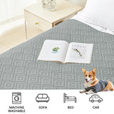 hyha Waterproof Dog Blanket, Soft Pet Bed Blankets, Waterproof Sofa Couch Cover for Dogs Washable, Reversible Pet Couch Covers for Sofa Furniture (30x80 Inch, Grey/Light Grey)