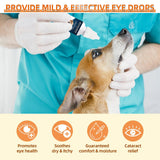 BrennenstuhlCataract Drops for Dogs - Pet Dog Eye Drops for Relieving Eye Itching and Clean Tear Stains - Removing Eye Stains - Improving Clarity - All Natural Pet Eye Health Care (2Pcs)