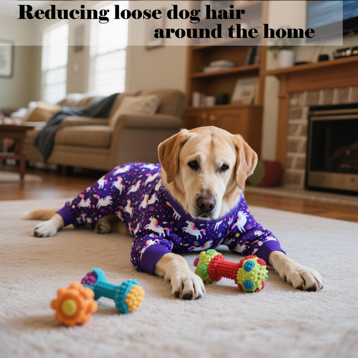 Dog Recovery Surgical Suit Male Female After Spayed, Dog Pajamas for Large Sized Breed, Dog Onesies, Unicorn, XXXL