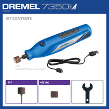 Load image into Gallery viewer, Dremel 7350-PET 4V Pet &amp; Dog Nail Grinder, Easy-To-Use &amp; Safe Nail Trimmer, Professional Pet Grooming Kit - Works on Large, Medium, Small Dogs &amp; Cats
