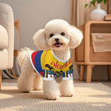KINGUYSE Colombia Coat of Arms Flag Colombian Flags Dog Shirt Pet Cotton T-Shirt Short Sleeve Outfit Soft Breathable Pet Clothes Stretchy Doggy Tank Top Apparel Dogs Cats Outdoor Sweatshirt Small