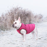 Dog Bulldog Clothes Dog Cotton Padded Coat Thick Winter Warm Vest Waistcoat Cold Weather Jacket Clothing for French Bulldog Coat-Pink-L