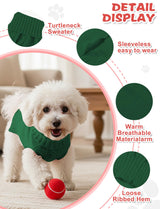 Dog Sweaters for Small Medium Large Dogs Cats, Soft Warm Turtleneck Pullover Solid Cable Knit Fleece Stretch Pet Clothes,Classic Fuzzy Coat for Puppy Girl Boys for Fall Winter Cold Weather
