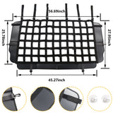 BESTAOO Pet Net Vehicle Safety Mesh Dog Barrier for Jeep Wrangler JK JL 2 Door 4-Door 2007-2026,Rear Seat Isolation Net,Easy to Install,Updated Version