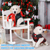 Reginary 10 Pack Medium Dog Sweaters Fleece Pet Dog Clothes with Leash Ring Soft Warm Winter Puppy Plaid Shirt(Stylish)