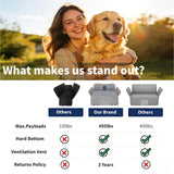 Truck Dog Seat Cover for Back Seat, Machine Wash, 450lb Support for 1-4 Large Dogs, Install in 3Mins, 3Y Assurance, Waterproof & Scratch-Proof, Back Seat Extender for Full Size Crew Cab Truck SUV