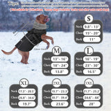 Doglay 2 in 1 Dog Coat with Harness Built-in, Waterproof Dog Winter Jacket with Pocket & Poop Bags, Reflective Adjustable Pet Winter Coat for Small, Medium, Large Dogs - Black, 3XL