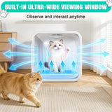 Automatic Pet Hair Dryer Box,Powerful Motor Fans Blower for Cats and Small Dogs,360° Drying,Temperature Control,Self-Dryer Boxes with 3 Adjustable Speed Settings&Quick Drying Modes, Cat Toys,Towel W